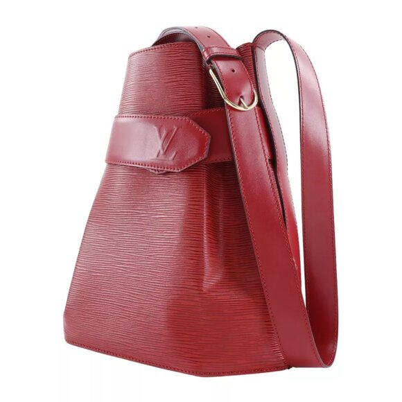 LOUIS VUITTON Sack de Paul Shoulder Bag Castilian red Red Epi - Picture 1 of 12